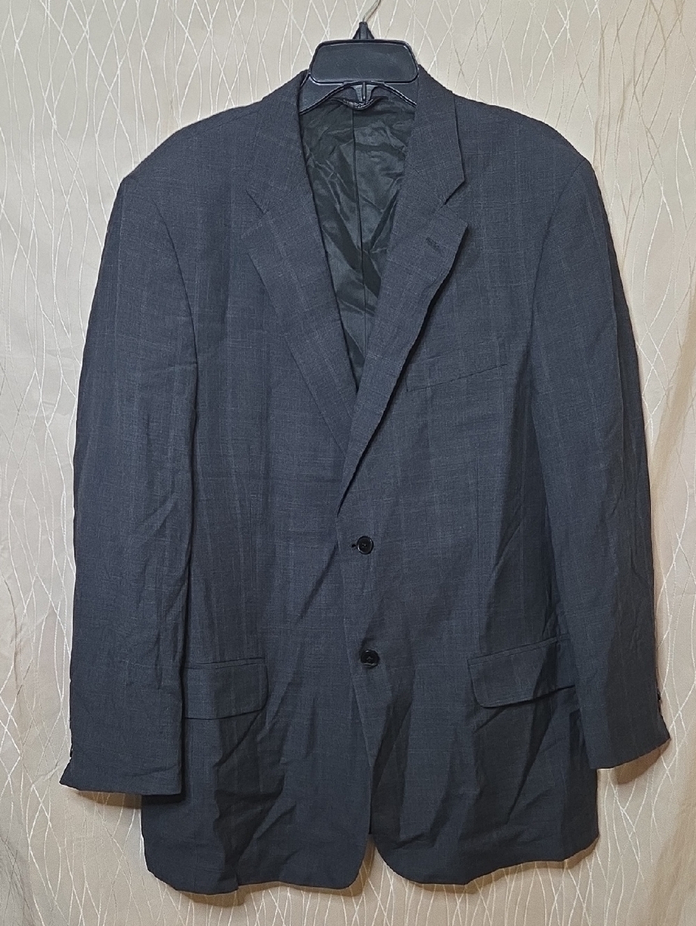 Claiborne Men's Dark Charcoal Two-Button Blazer